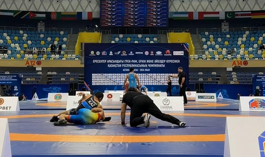 5-й день чемпионата Республики Казахстан по греко-римской, вольной и женской борьбе среди взрослых