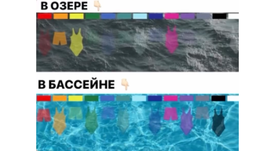 Видимость детей в воде и под водой различается в зависимости от типа водоема и цвета купальника