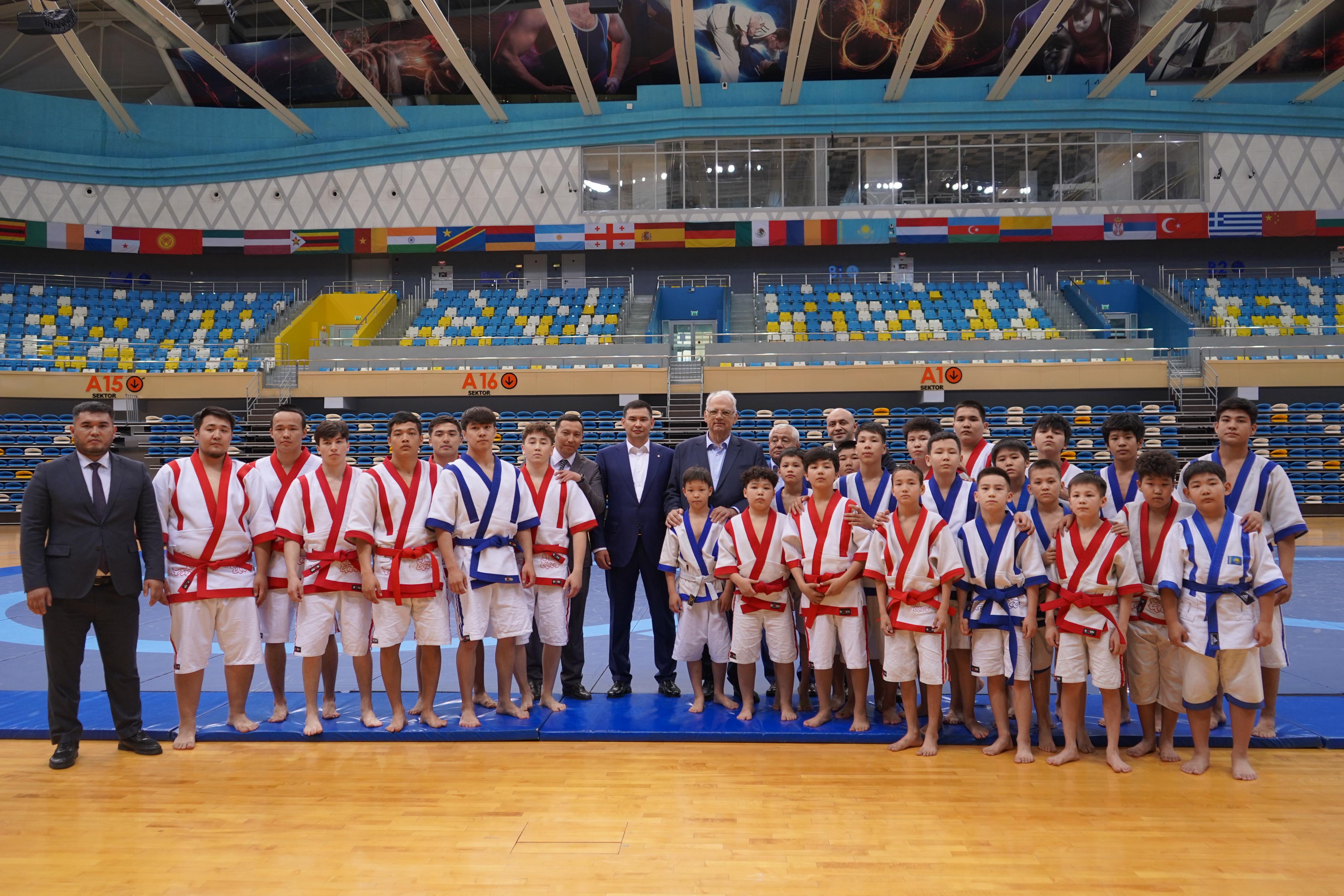 The Head of United World Wrestling Visited the Palace of Martial Arts named after Zhaksylyk Ushkempirov