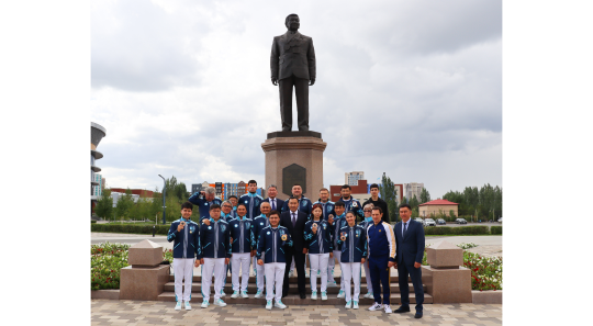 Olympic medalists at the Palace of Martial Arts named after Zhaksylyk Ushkempirov