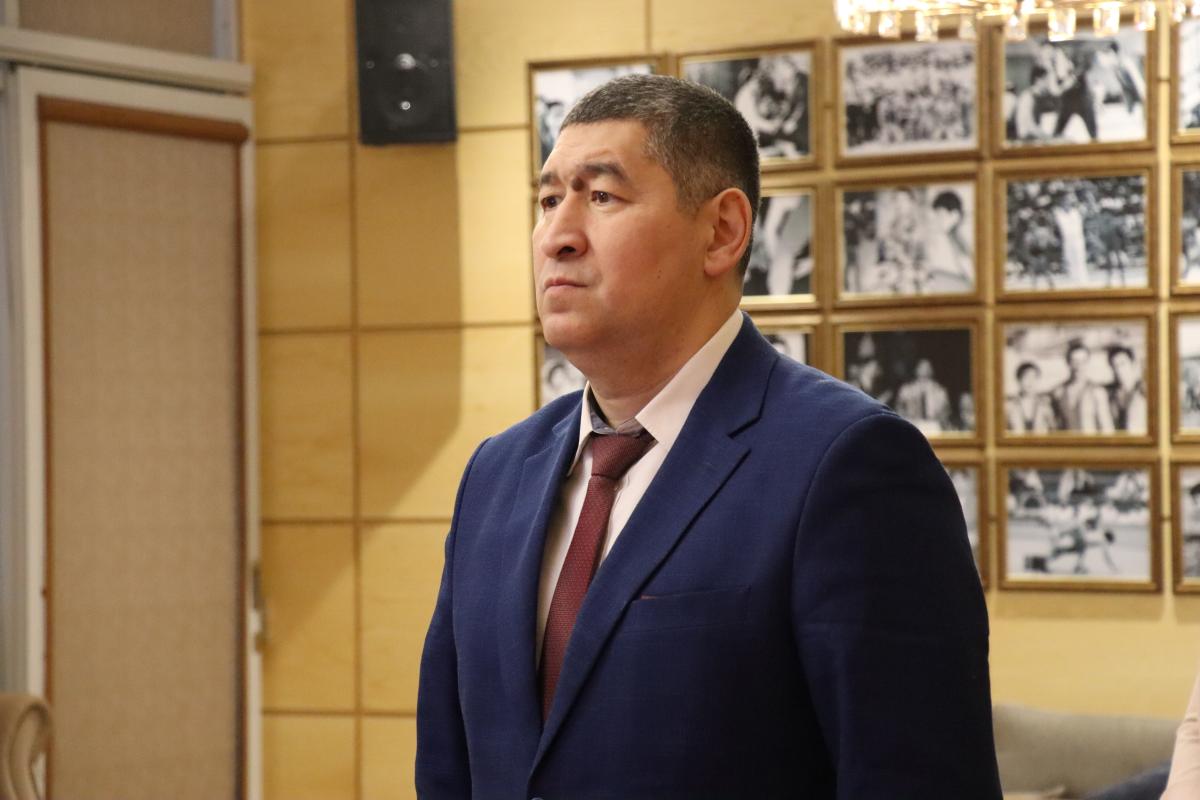 Председатель Комитета по делам спорта и физической культуры Руслан Бакыттыулы посетил Дворец единоборств им. Ж. Ушкемпирова