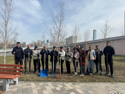 Жақсылық Үшкемпіров атындағы жекпе-жек сарайының іргелес аумақтарын тазалау бойынша сенбілік өтті