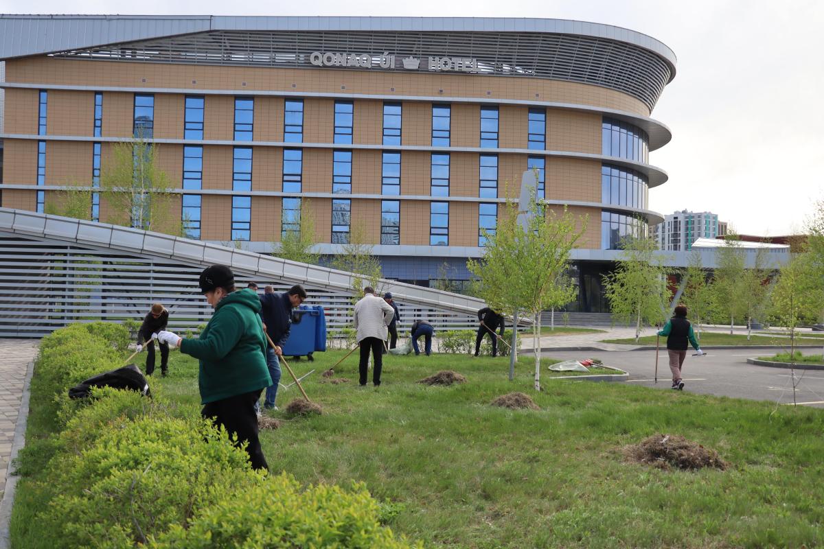 On May 04 of this year, employees of the RSE «Olympic training center  by types of wrestling» held another cleanup day